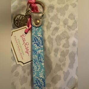 LILLY PULITZER Strap Keychain in Turtley Awesome Blue